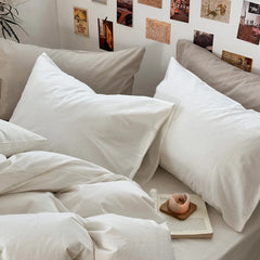 Fresh White Cotton Duvet Cover Set
