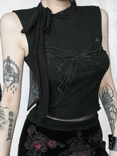 Vintage Butterfly Embroidered Gothic Top