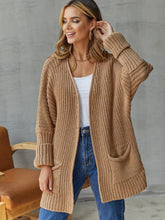 Cardigan Knit Sweater Spring Autumn Winter Sweater Heart Pocket Loose Maxi Coat
