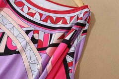 Multicolor Printed Elegant High Street Maxi Dresses