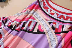 Multicolor Printed Elegant High Street Maxi Dresses