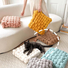 Handmade Teddy Braided Cushion