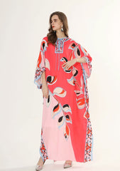 Floral Printed Loose Design Elegant Maxi Dresses