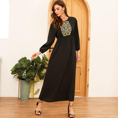 High Waist Long Wild Sweet Long Sleeve Girl Dress