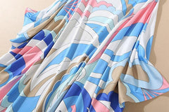 Knitted Printed Elegant Long Robes
