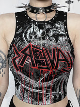 Harajuku Punk Rivet Print Top