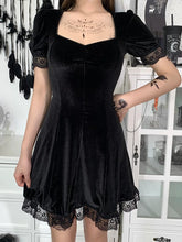 Gothic Black Y2K Harajuku Vintage Lolita Backless Mini Aesthetic Punk High Waist Party Dress
