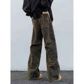 Leopard Print Oversized Wide Streetwear Vintage Loose Baggy Designer Trouser