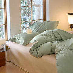 Modern Minimalist Solid Color Cotton Bedding Set