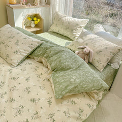 Floral Print Cotton Bedding Set