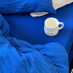 Klein Blue Seersucker Duvet Cover