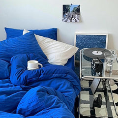 Klein Blue Seersucker Bedding Set