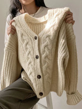 Korean Cardigan Knitted Autumn Winter Chic Loose Long Sleeve Simple Solid Jacket for Female Sweater