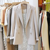Vintage Long Sleeve Solid Blazer
