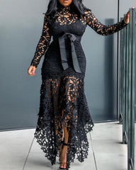 Lace See Through Dress & Lining Sets