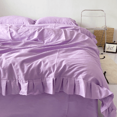 Lavender Bedding Set with Ruffle