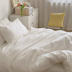 Minimalist Organic Percale Cotton Duvet Cover Set