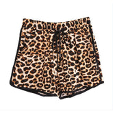 Shorts Leopard Lace Up High Waist Elastic Short Beach Casual Shorts Charming Ladies Short
