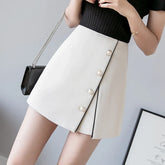 Waist Fashion Irregular Single Breasted Korean Spring Summer Shorts