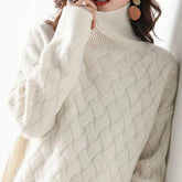 New Winter Casual Chic Cashmere Oversize Thick Pullover Female Long Sleeve Sweater