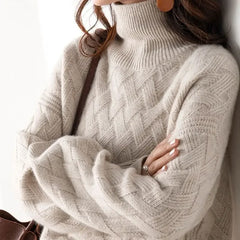 New Winter Casual Chic Cashmere Oversize Thick Pullover Female Long Sleeve Sweater