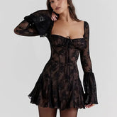 New Pure Lust Skinny Temperament Fishtail Lace Dress