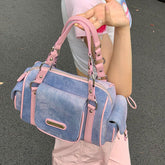 Cute Pink Denim Bag