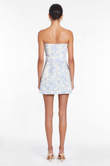 Slim Fit Tube Top Strap Floral Mini Dress