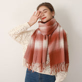 Imitation Cashmere Plaid Autumn Winter Foreign Trade Versatile ManufacturerScarf