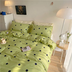 Classics Polka Dots Print Cotton Bedding Set