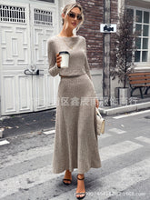 In-Stock New Manufacturer Direct Sale Autumn Winter Tight Fitting Ribbed Long Sleeve Casual Knit Set Suit