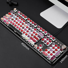 Kawaii Punk Gaming Wired Mechanical Keyboard For Mac, Windows
