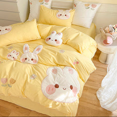Cute Bunny Inspire Bedding Set