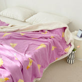 Party Hat Print Velvet Fleece Blanket