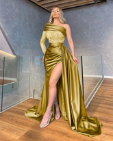 One-shoulder Sequin splicing Cocktail Dresses