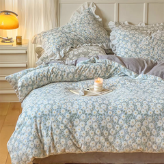 Pastel Daisy Duvet Cover - Blue