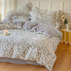 Pastel Daisy Bedding Set - Sage Green