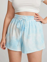 Drawstring Waist Summer Casual Tie Dye Loose Wide Leg Knot Female Large Size Sport Short