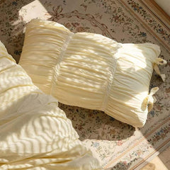 Princess Ruched Bedding Set - Pastel Yellow