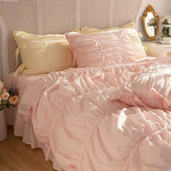 Princess Ruched Duvet Cover - Pink