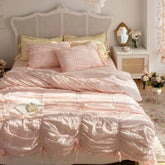 Princess Ruched Bedding Set - Pink