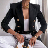 Vintage Button Casual Short Blazer