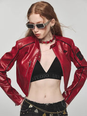 Stylish Bomber Leather Jacket