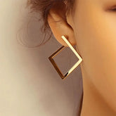 Retro Square Irregular Stud New Exaggerated Cold Wind Opening AccessOries Earring