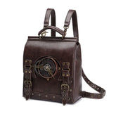 Retro Steampunk Vintage Industrial Gothic Medieval Leather Satchel Briefcase Bag