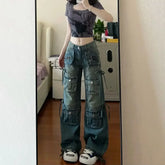 WomenDesign Sense Waist Street Loose Casual Wide Leg Pants