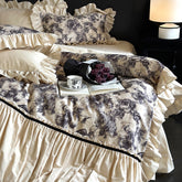 Vintage Romantic Rose Lace Cotton Duvet Cover