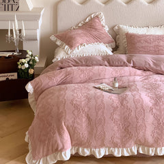 French Milk Velvet Warm Bedding Set