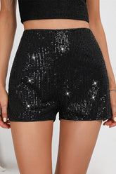 Bling Metallic Shorts for Skinny Party Nightclub Dance Bottoms