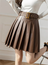 Faux Pleated With Belted New Mini Autumn Winter Skirt